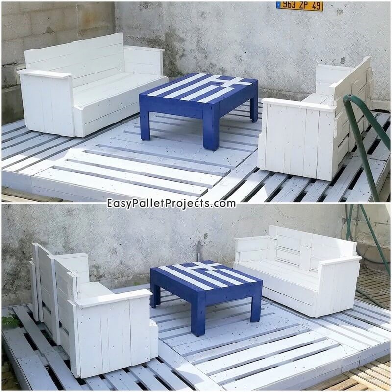 Pallet Patio Sofa And Deck